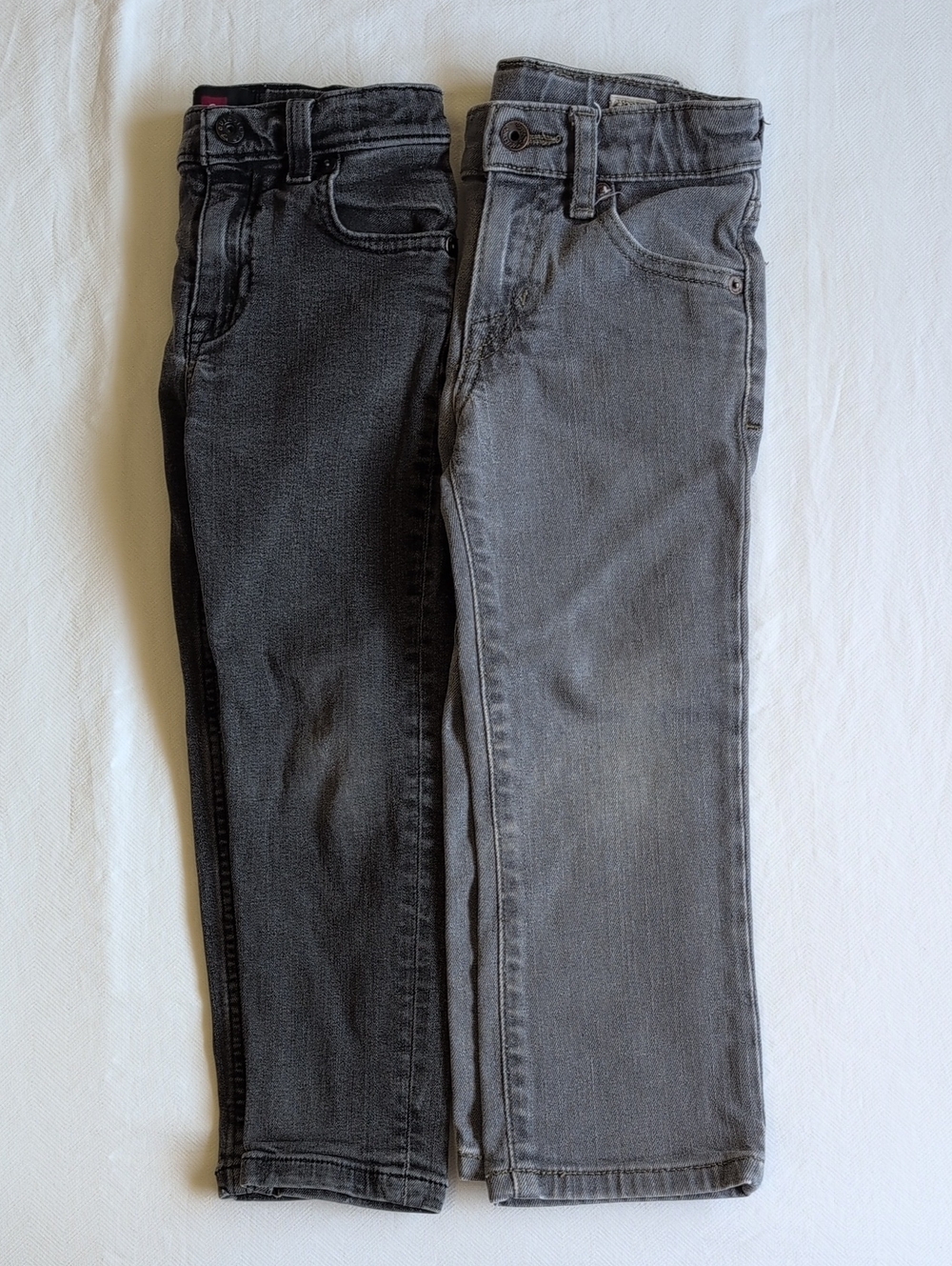 Quiksilver Volcom Boys Gray Denim Jeans Lot 2pc Size 4 / 4T Skater Gorpcore Surf